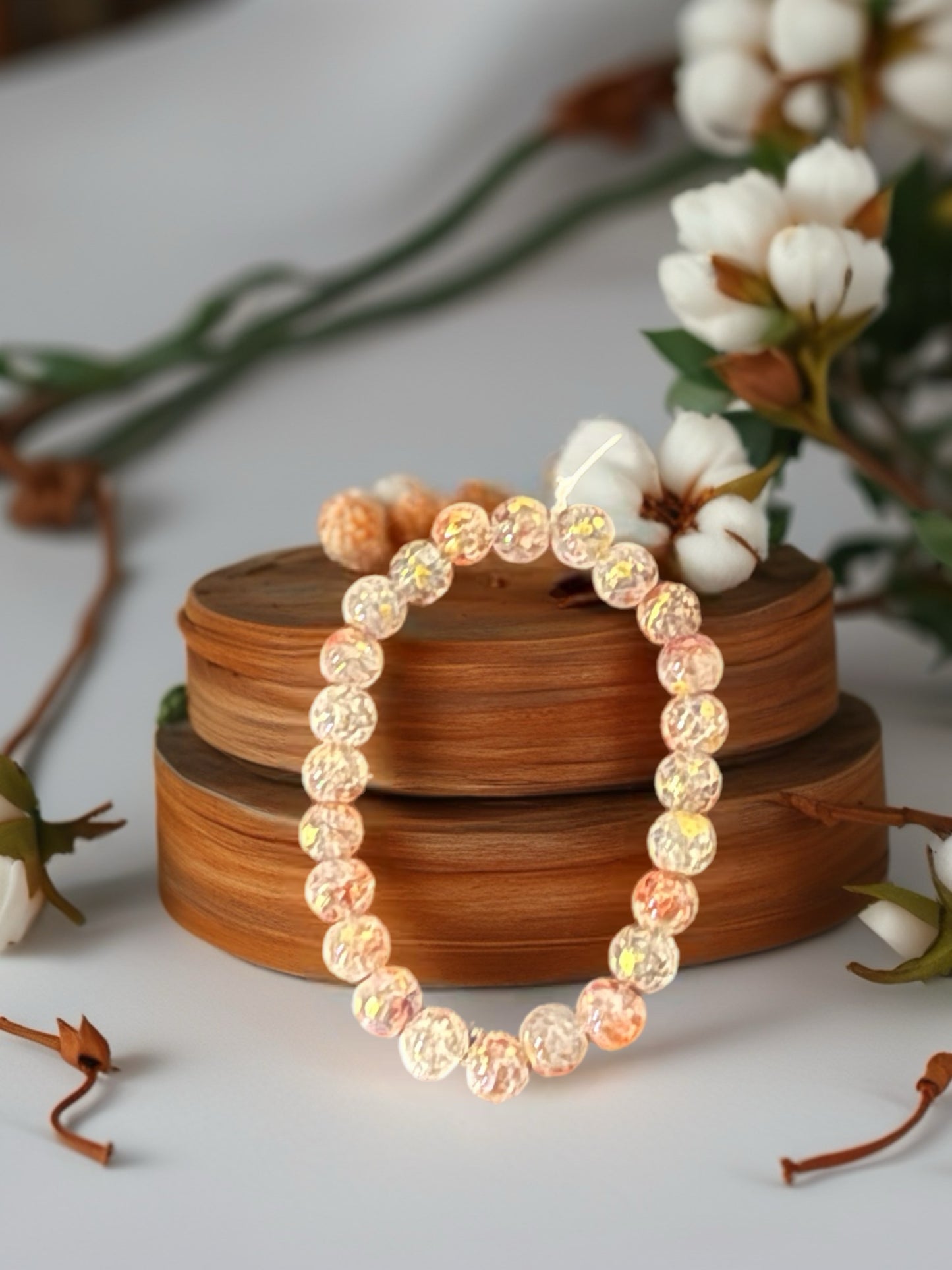 Crackle Glass Artisan Bracelet