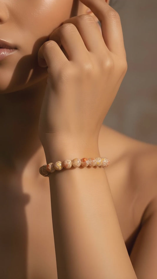 Crackle Glass Artisan Bracelet